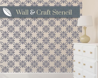 AMELIA FLORAL TRELLIS Wandschablone. Große Schablone zum Malen auf Ihre Wände, Boden oder Möbel.