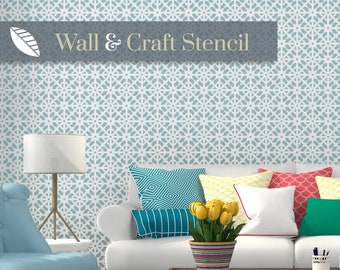 ARCO MOROCCAN wall stencil. Large stencil for stencilling walls, an alternative to wallpaper. Plastic stencil for home decor and crafts.