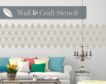 RABAT lattice wall stencil. Large stencil with a Moroccan inspired design. Reusable stencil for painting onto your walls, floor or furniture