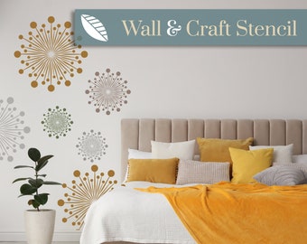 TARAX Dandelion Flower Stencil, floral wall stencils, create wallpaper with our stencils for walls, Dandelion stencil for painting 201