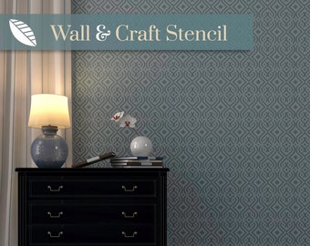Safi Moroccan Wall Stencil: Wallpaper Decor Effect