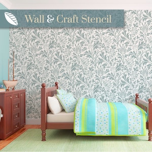 William Morris Thistle  - Wall stencil for painting based on a wallpaper pattern by Morris designer 207