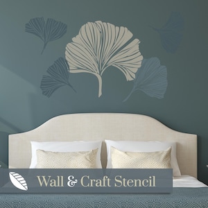 Ginkgo Leaf Stencil: Self Adhesive Floral Wall Decor