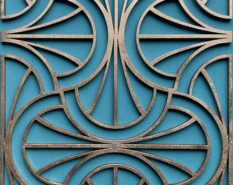 Deco Arches Wooden Inlay Panel: Self Adhesive Furniture Stencil