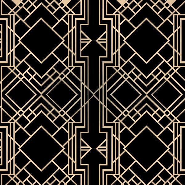 Art Deco Trellis Stencil: Reusable Geometric Furniture Painting