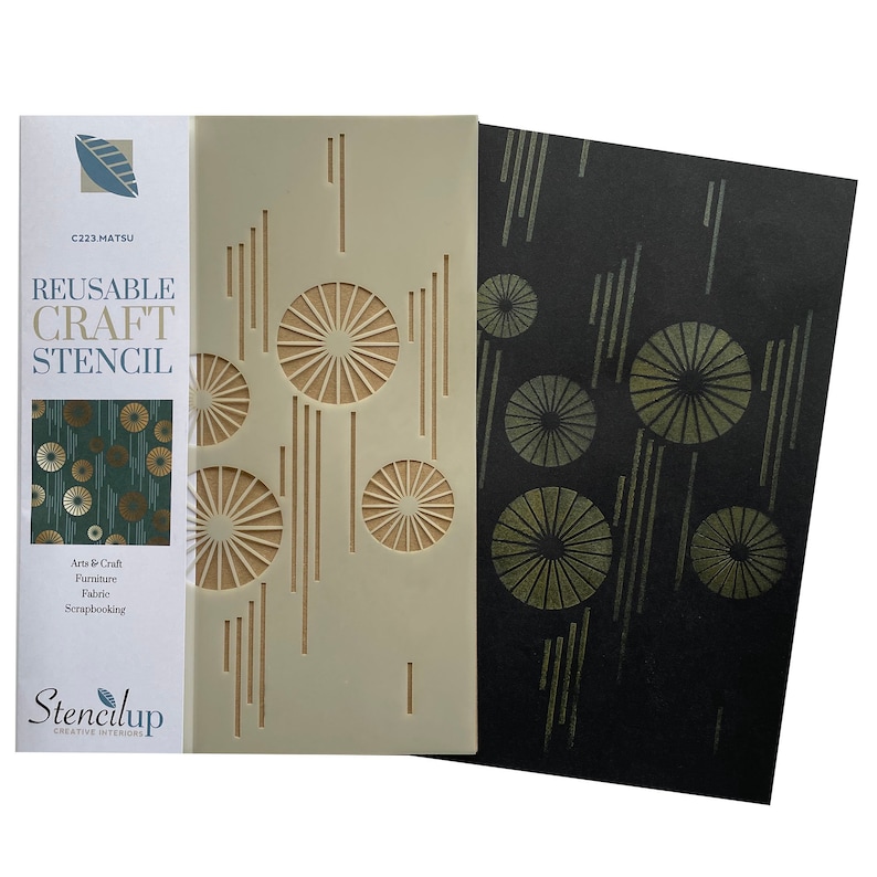 MATSU Oriental furniture stencil for painting Japanese Etsy
