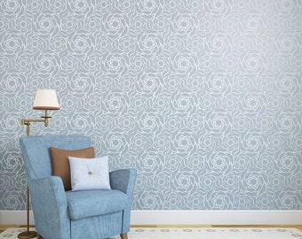 ENGLISH ROSE All over Wallpaper Stencil / Adhesive Stencil (option) / DIY / Home Decor / Interiors / Feature Wall / Wallpaper alternative