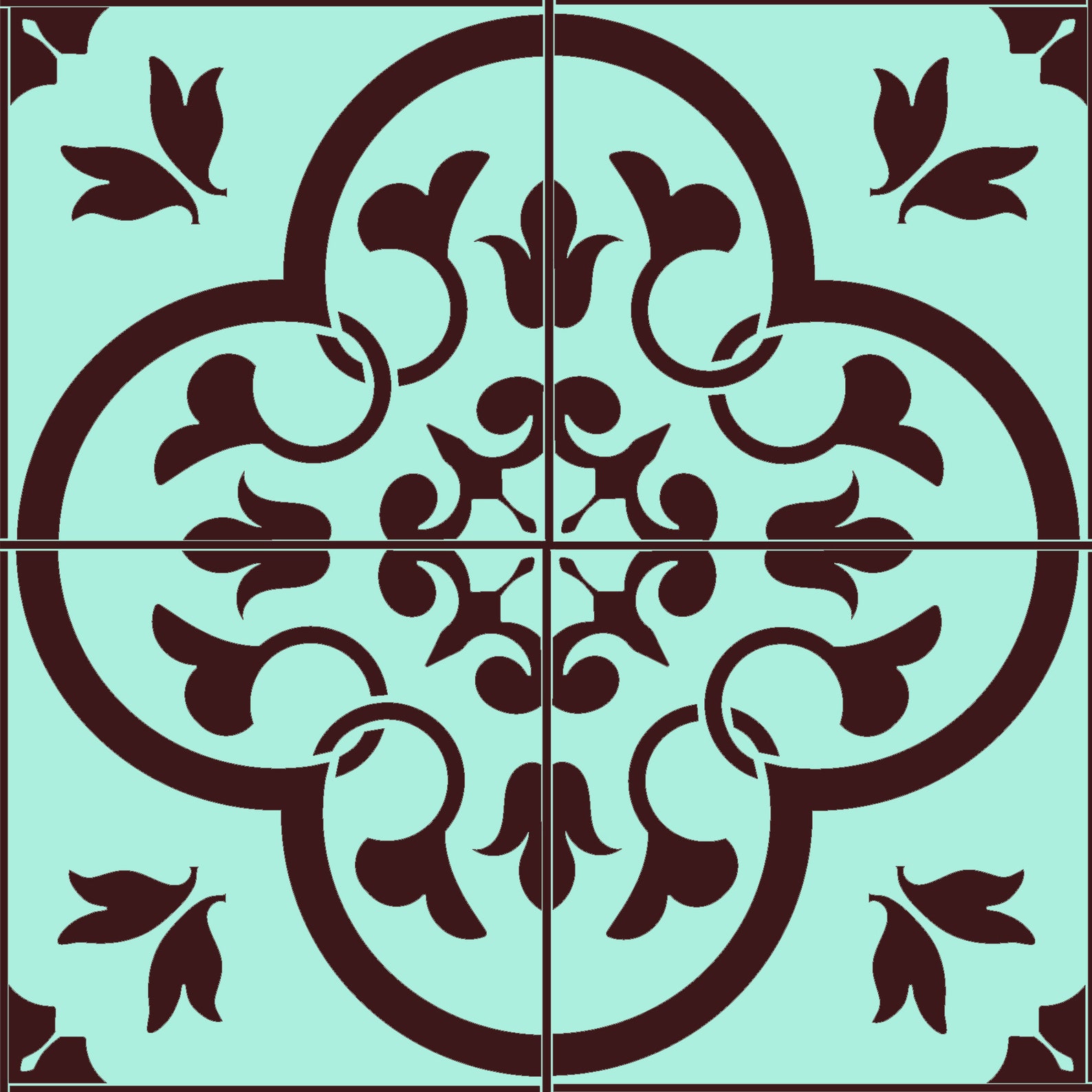 TOLEDO TILE STENCIL Spanish Design Better Than Tile Etsy