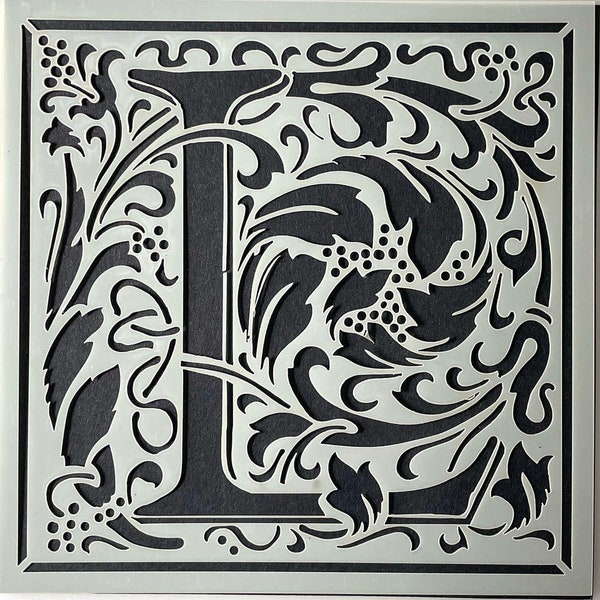 William Morris inspired Cloister Letters - Letter L