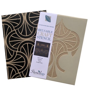 Rotating Deco Arches Stencil: Reusable Geometric Art Deco Pattern