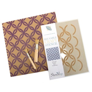 CONNECTED CIRCLES A4 Craft Stencil - for furniture, fabrics, scrapbooking and other crafts