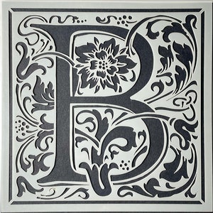 William Morris inspired Cloister Letters - Letter B