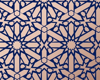 Fez Moroccan Stencil: Reusable Lattice Pattern for Furniture