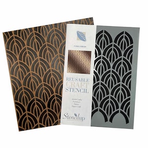 Art Deco Furniture Stencil: Lisbon Arch Pattern, Reusable Craft Stencil