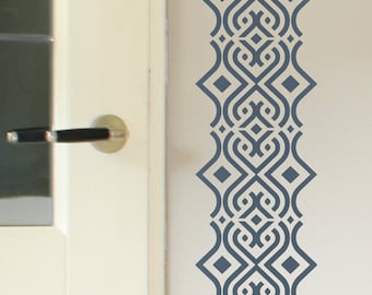 SAFI Border Wallpaper Stencil / Reusable Stencils • DIY •Home Decor • Interiors • Feature Wall • Wallpaper alternative