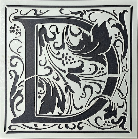 William Morris Inspired Cloister Letters - Letter D - Etsy