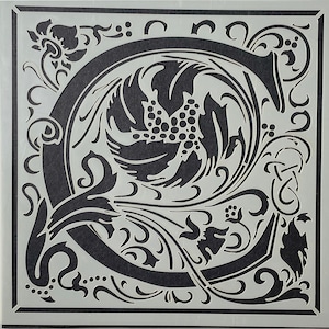 William Morris inspired Cloister Letters - Letter C