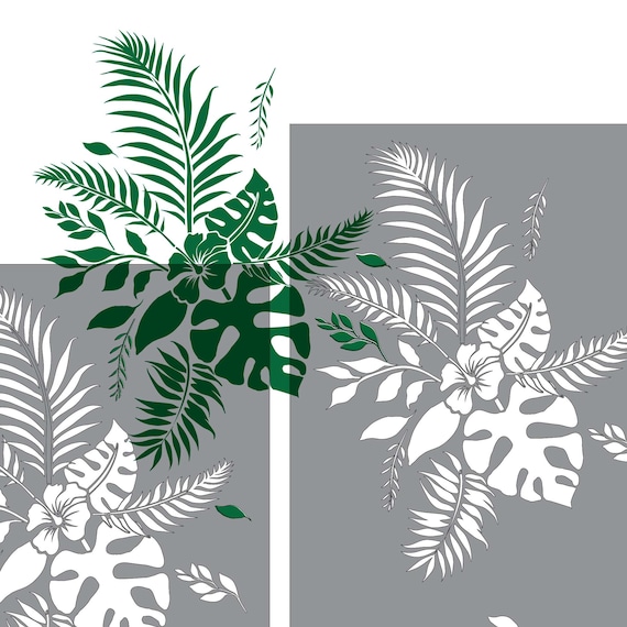 TROPICAL LEAVES STENCIL. Create a Beautiful Feature Wall With - Etsy