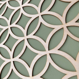 ELLIPSES and DIAMONDS Wooden Inlay Only Panel for Furniture