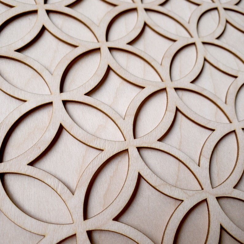 ELLIPSES and DIAMONDS Wooden Inlay Only Panel for Furniture. Etsy