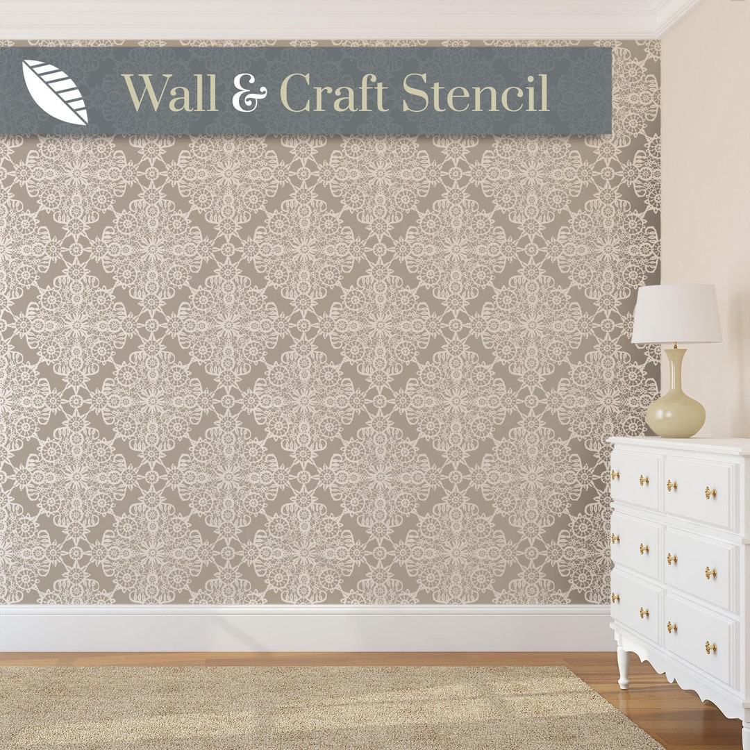 IRISH LACE STENCIL. Traditional Design of Stencil for Painting. Create ...