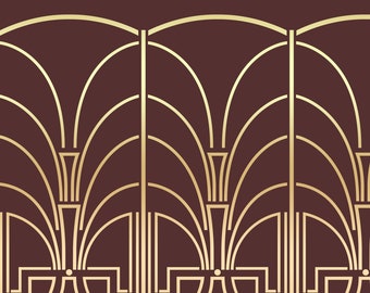 Art Deco Furniture Stencil: Geometric Design, Reusable A4 Mylar