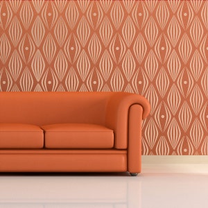 Retro Balloons Allover Wallpaper Stencil: DIY Home Decor