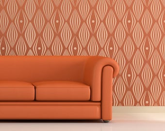 Plantilla de papel tapiz con globos retro: decoración del hogar DIY