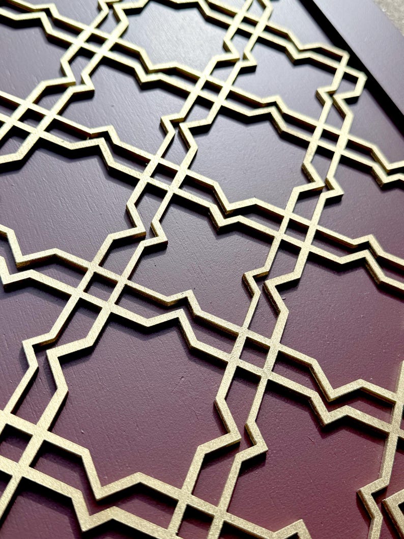 Inlay Panel Examples Moroccan Wooden Inlay Panel: Self Adhesive Furniture Onlay, Custom Size ...