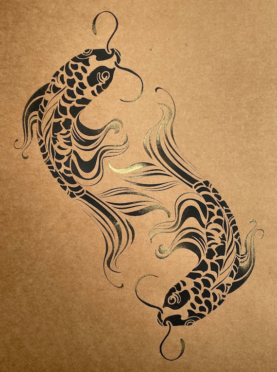Koi Fish Stencil