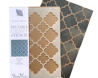 CLASSIC MOROCCAN STENCIL, repeating design craft stencil. Lattice pattern for furniture painting & crafts.Moroccan pattern stencil. C183