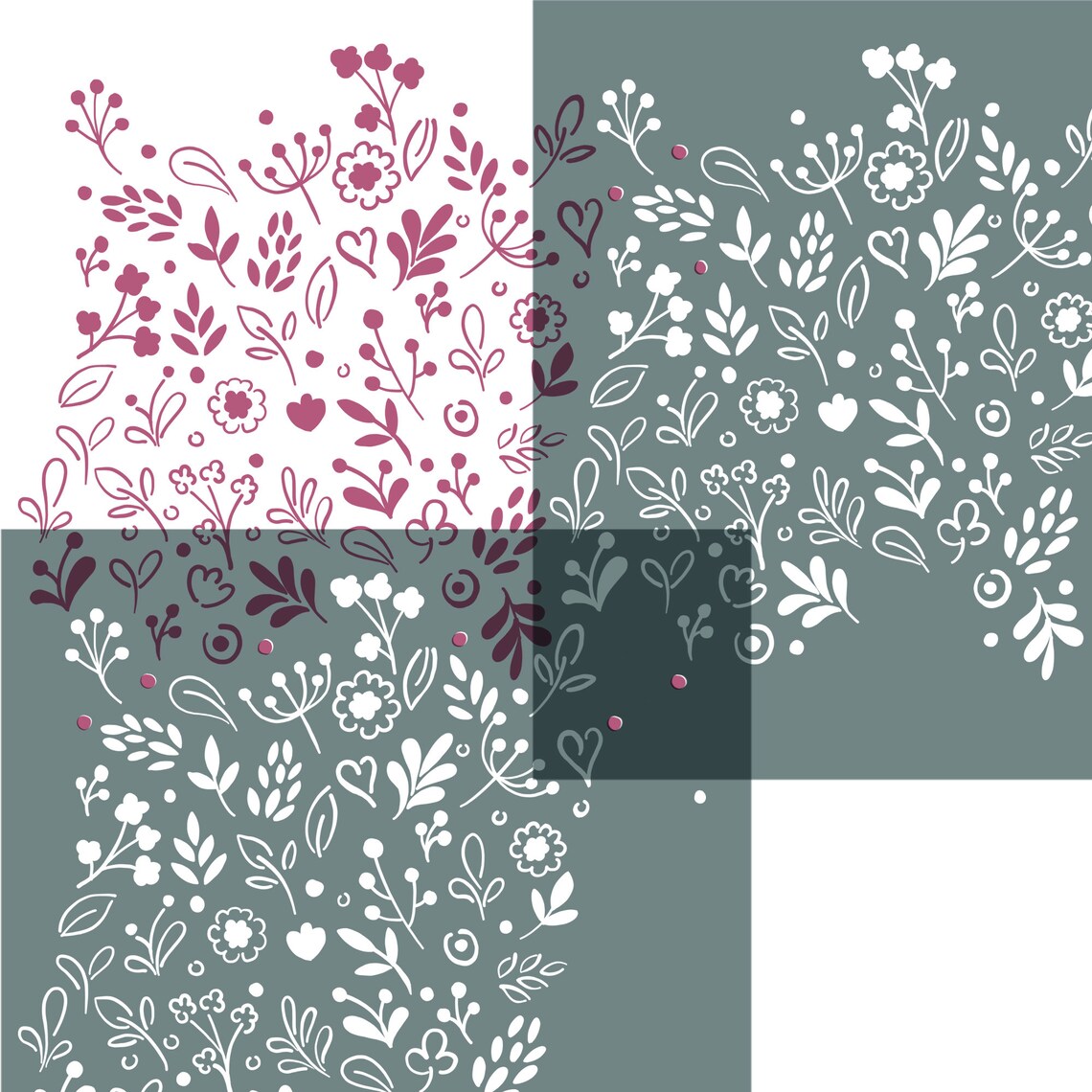DITSY FLORAL Wall Stencil Repeating Pattern for Painting Etsy UK