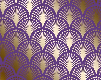 Art Deco Fan Stencil: Reusable Furniture & Wall Decor (Adhesive Option)