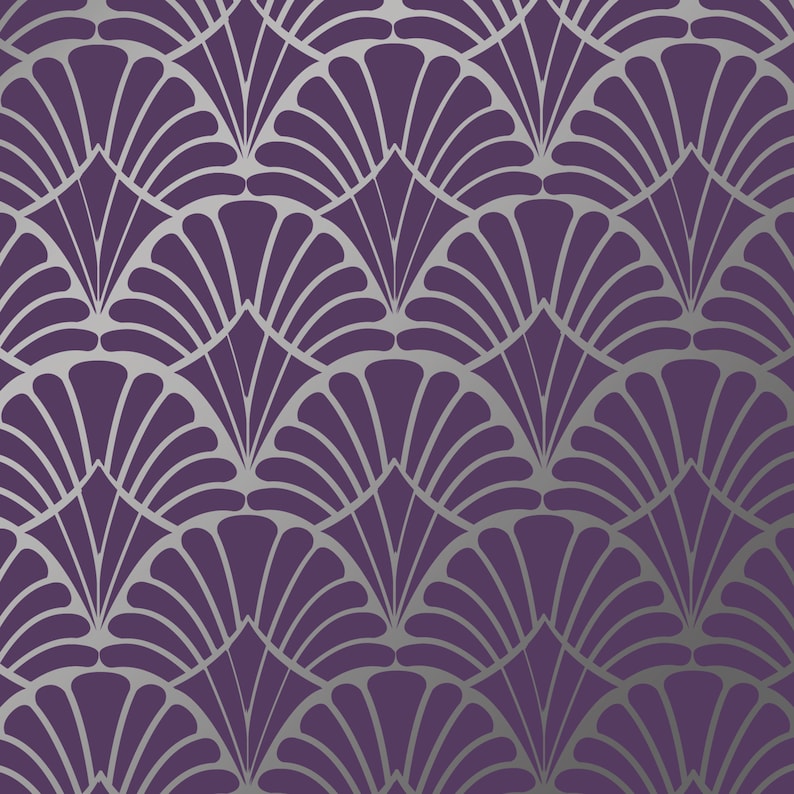 DECO SHELL CRAFT Stencil Repeating Design to Create Art Deco - Etsy UK