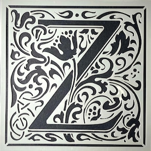 William Morris inspired Cloister Letters - Letter Z