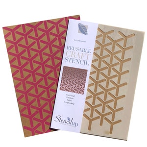 Geometric Craft Stencil: Reusable Tri Point Pattern