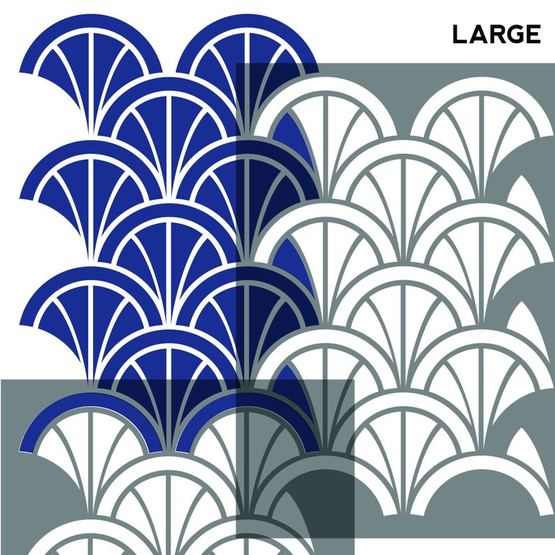 MODERN ART DECO arch wall stencil for painting. Reusable painting stencil to create a geometric art deco pattern. Painting stencil for walls zdjęcie 5