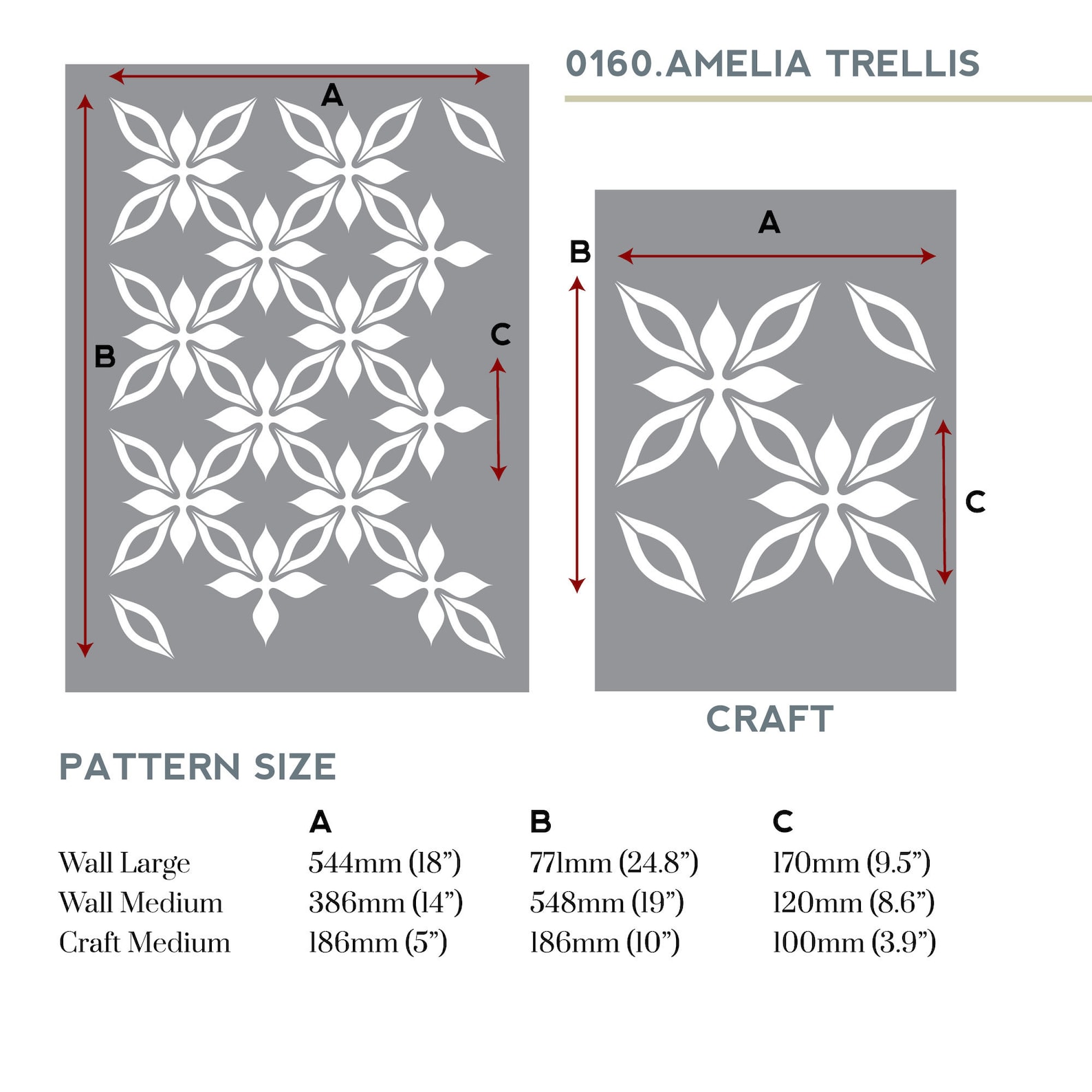 AMELIA FLORAL TRELLIS Wall Stencil. Large Stencil for Painting Etsy