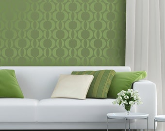 RETRO LINK All over Wallpaper Stencil / Reusable Stencil / DIY / Home Decor / Interiors / Feature Wall / Wallpaper alternative