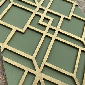 DECO LATTICE wooden inlay only panel for furniture. Self Adhesive panel. wooden stencil W104