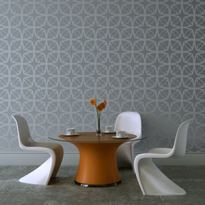 Lightning Lattice Wallpaper Stencil: Geometric DIY Home Decor