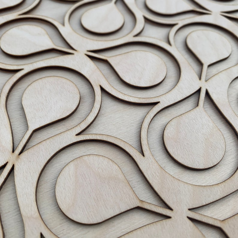 RETRO DROPS Wooden Inlay Only Panel for Furniture. Self Etsy