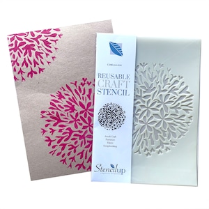 Allium Flower Stencil: Reusable Craft & Furniture Stencil (A4)