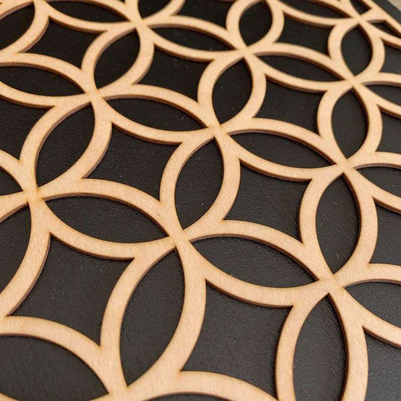 ELLIPSES and DIAMONDS wooden inlay only panel for furniture. Etsy