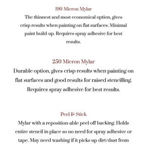 Stencil da parete WISTERIA, un grande stencil per dipingere le pareti. Uno stencil floreale per creare una carta da parati con glicini. Stencil Laburnum W210 immagine 6