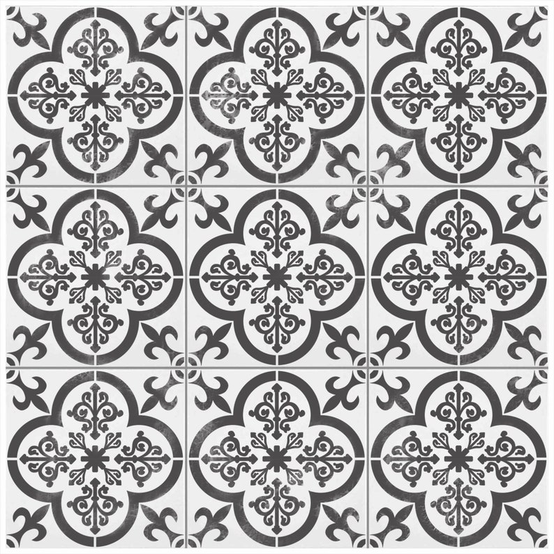 floors and crafts MURCIA LARGE TILE stencil A Moroccan stencil design to transform your walls decorating stencil to create painted tiles