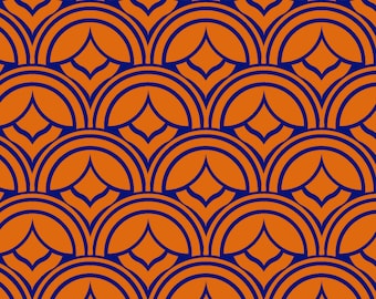 Seventies Flowers Stencil: Reusable Retro Geometric Pattern