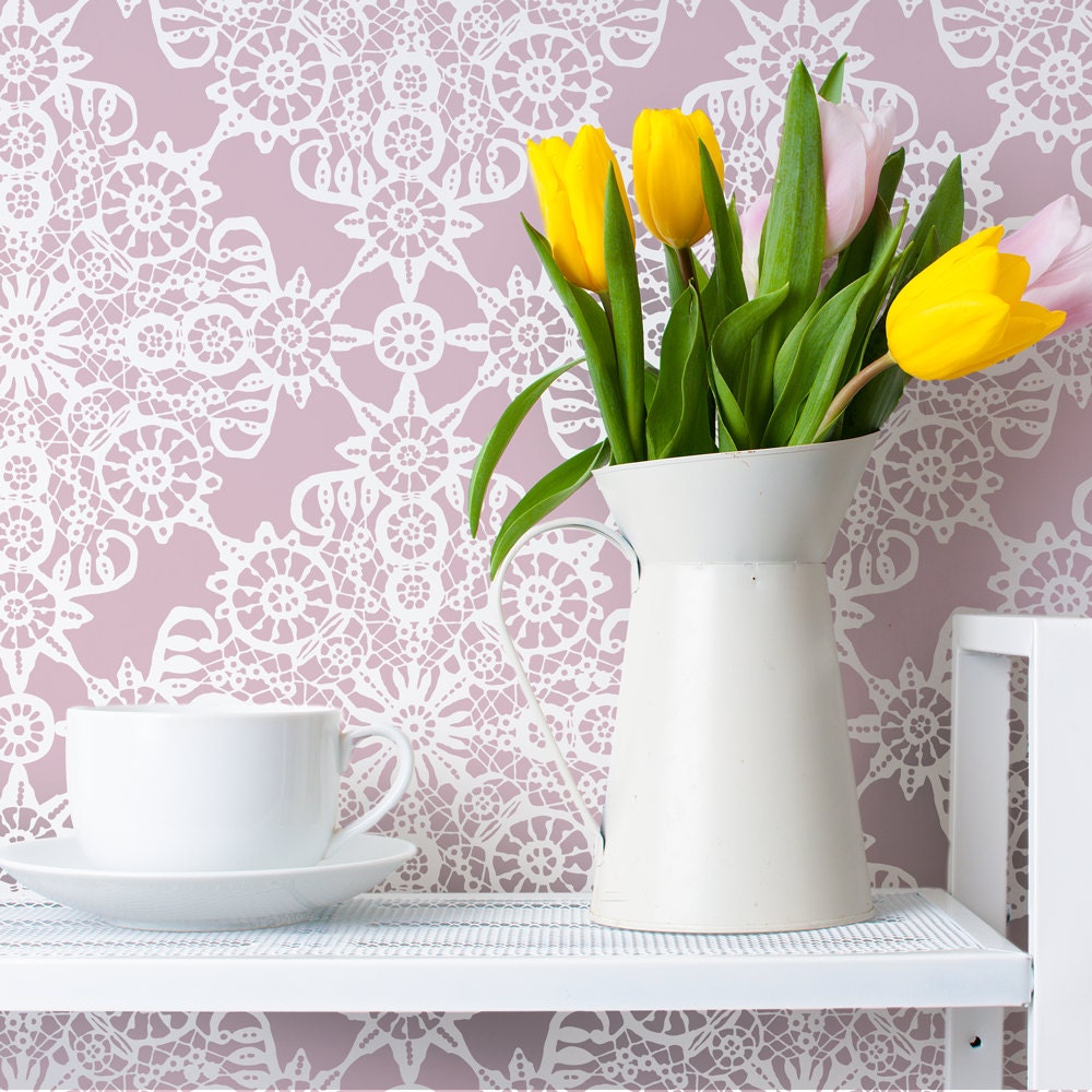 IRISH LACE STENCIL. Traditional Design of Stencil for - Etsy UK
