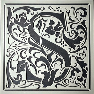 William Morris inspired Cloister Letters - Letter S