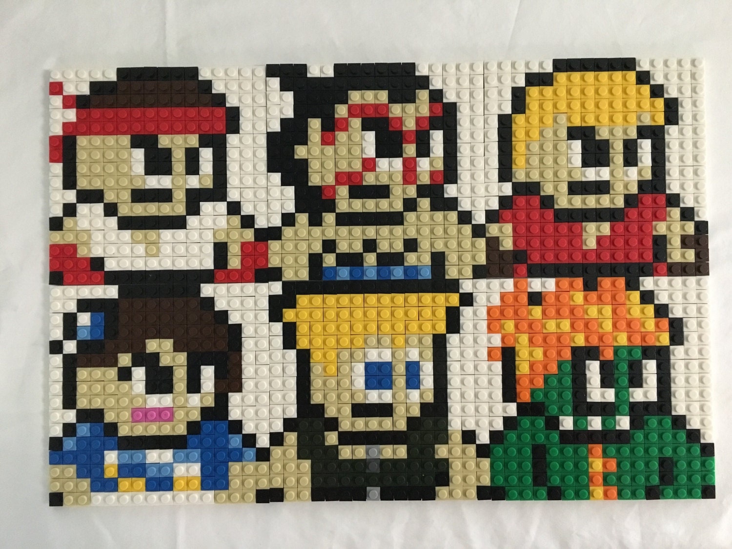 Mini Brick Street Fighters Size 12 8 X12 8 Cm Etsy